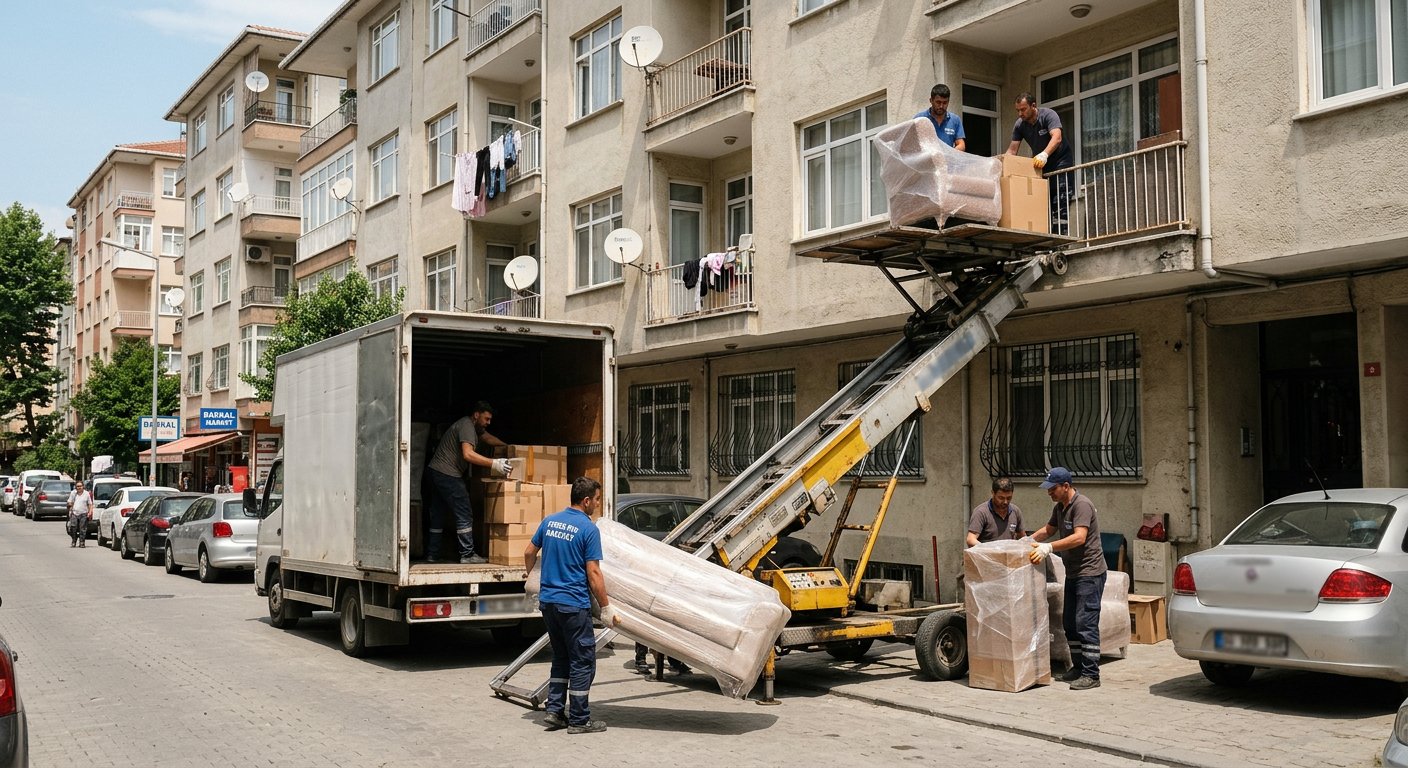 Ara kat balkonundan paketli esya tahliyesi - Villa Taşıma