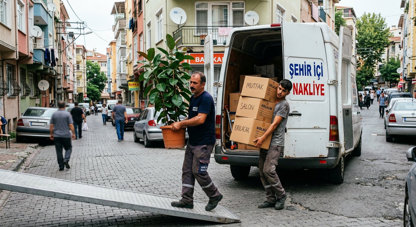 Araca dogru genis koli tasima - Villa Taşıma