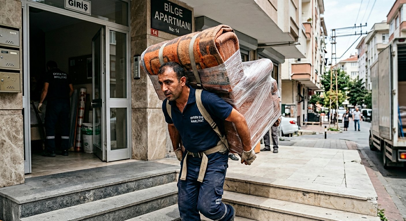Buyuk koliyi omuz destegiyle tasima - Yükleme ve Boşaltma