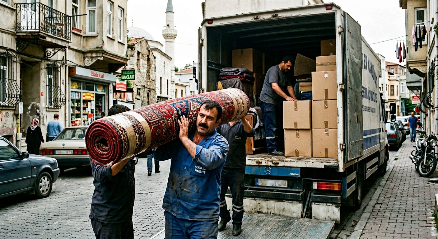 Rulo halinin kamyon yaninda tasinmasi - Beyaz Eşya Taşıma