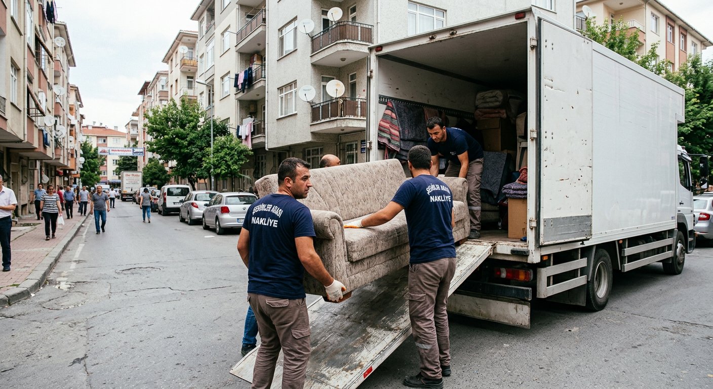 Sarilmis mobilyanin rampadan tasinmasi - Koli Taşıma